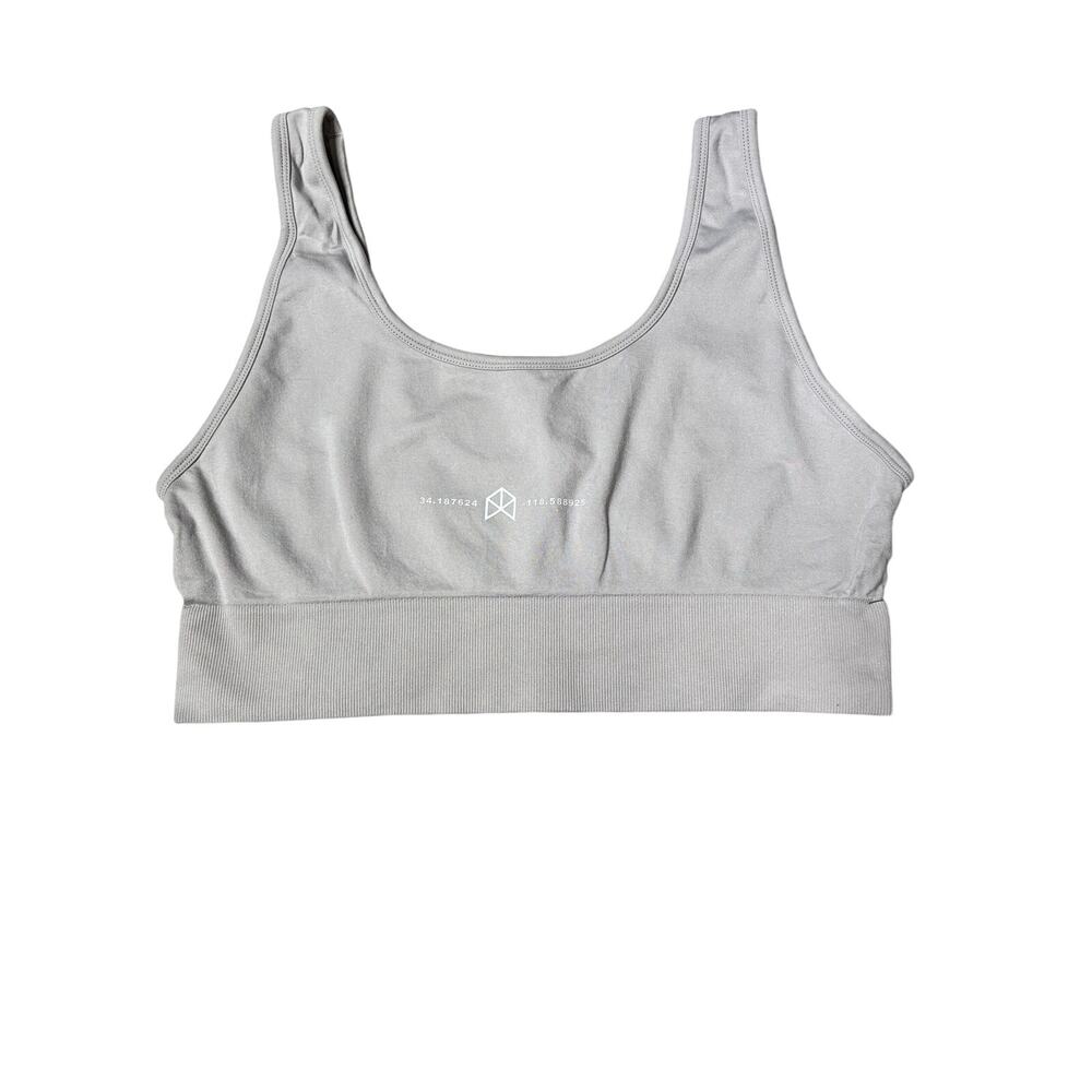 Rawgear NWT Cropped Tank Top L Gray Sleeveless Scoop Neck Stretch Sporty Casual
